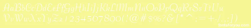 Czcionka BernhardTangoBt – białe czcionki na żółtym tle