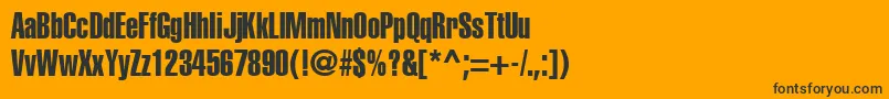 AglettericaextracompressedRoman Font – Black Fonts on Orange Background