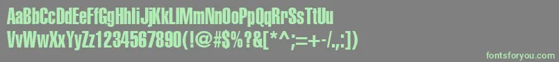 AglettericaextracompressedRoman-fontti – vihreät fontit harmaalla taustalla
