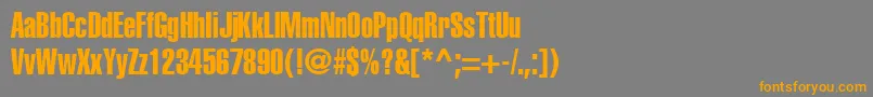 AglettericaextracompressedRoman Font – Orange Fonts on Gray Background