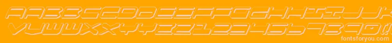 QuickgearShadowItalic Font – Pink Fonts on Orange Background
