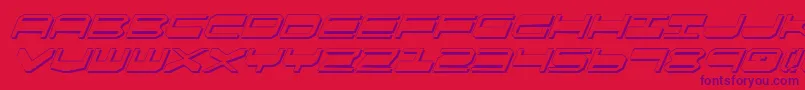 QuickgearShadowItalic Font – Purple Fonts on Red Background