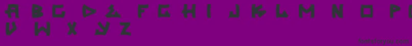Trasher2-Schriftart – Schwarze Schriften auf violettem Hintergrund