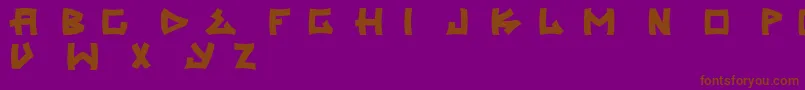 Шрифт Trasher2 – коричневые шрифты на фиолетовом фоне