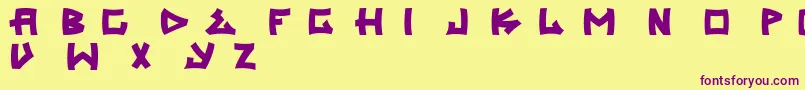 Trasher2 Font – Purple Fonts on Yellow Background