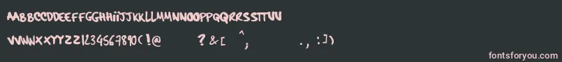 fuente HardcorePenRegular – Fuentes Rosadas Sobre Fondo Negro