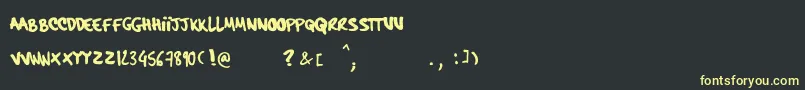 Подробнее о шрифте HardcorePenRegular Шрифт HardcorePenRegular – жёлтые шрифты на чёрном фоне