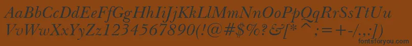NewBaskervilleItalicBt Font – Black Fonts on Brown Background