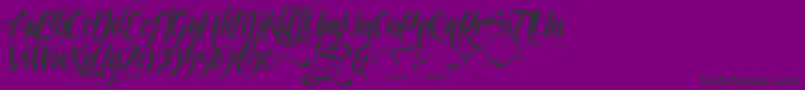 fuente Feathergraphy2 – Fuentes Negras Sobre Fondo Morado
