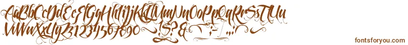 Шрифт Feathergraphy2 – коричневые шрифты на белом фоне