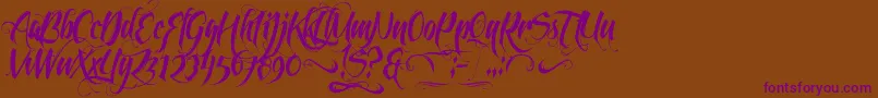 En savoir plus sur la police Feathergraphy2 Police Feathergraphy2 – polices violettes sur fond brun