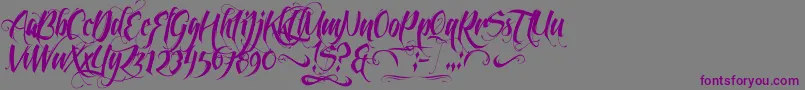 Feathergraphy2 Font – Purple Fonts on Gray Background