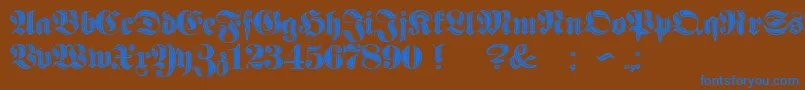 ProclamateIncisedHeavy Font – Blue Fonts on Brown Background