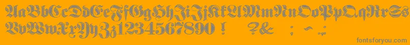 ProclamateIncisedHeavy Font – Gray Fonts on Orange Background