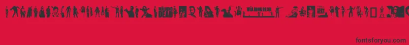 TheWalkingDead Font – Black Fonts on Red Background