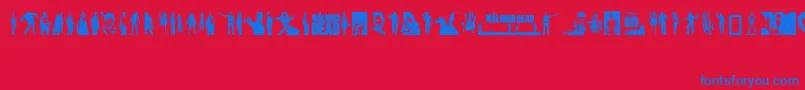 Шрифт TheWalkingDead – синие шрифты на красном фоне