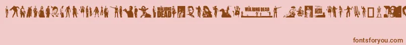 Подробнее о шрифте TheWalkingDead Шрифт TheWalkingDead – коричневые шрифты на розовом фоне