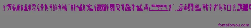 TheWalkingDead-fontti – violetit fontit harmaalla taustalla