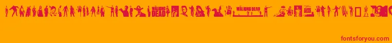 TheWalkingDead Font – Red Fonts on Orange Background