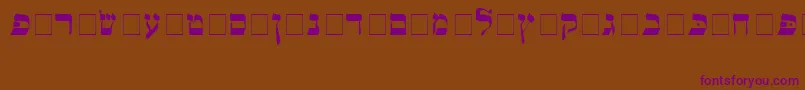 Шрифт AlefbetRegular – фиолетовые шрифты на коричневом фоне