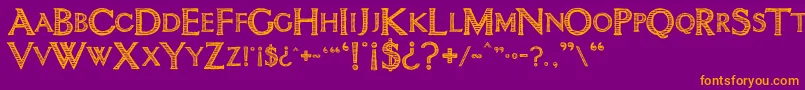 Intimacy Font – Orange Fonts on Purple Background