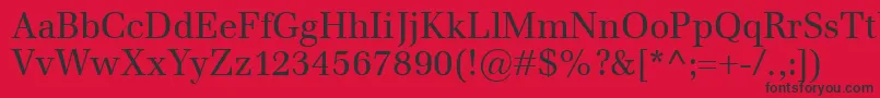 フォントEmona – 赤い背景に黒い文字