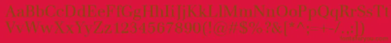 Emona Font – Brown Fonts on Red Background