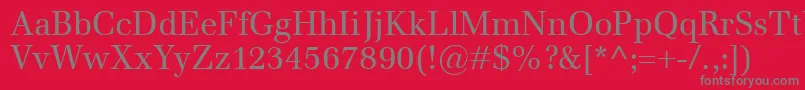 Emona Font – Gray Fonts on Red Background