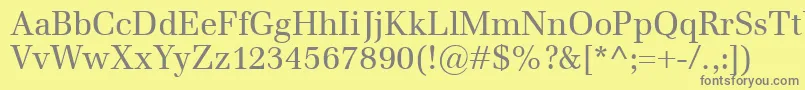 Emona Font – Gray Fonts on Yellow Background