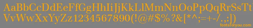 Emona Font – Orange Fonts on Gray Background