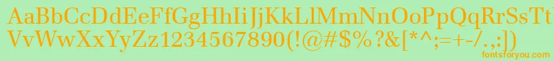 Emona Font – Orange Fonts on Green Background