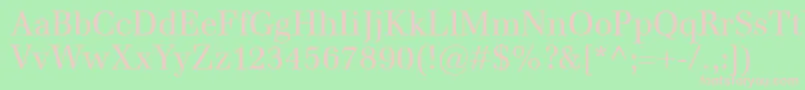 Emona Font – Pink Fonts on Green Background