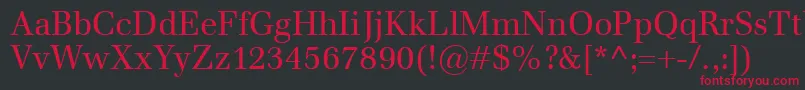 Emona Font – Red Fonts on Black Background