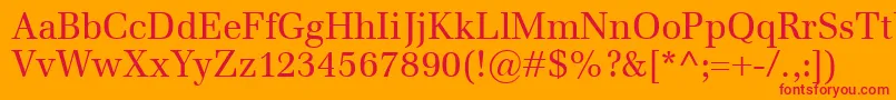 Emona Font – Red Fonts on Orange Background