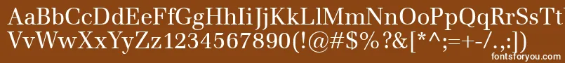 フォントEmona – 茶色の背景に白い文字