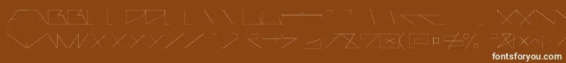 Fonte AsteriskFineline – fontes brancas em um fundo marrom
