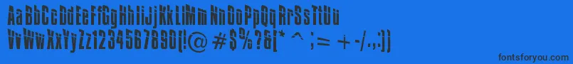 Impos+30 Font – Black Fonts on Blue Background