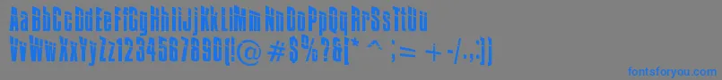 Impos+30 Font – Blue Fonts on Gray Background