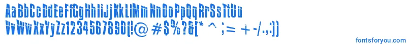 Impos+30 Font – Blue Fonts on White Background