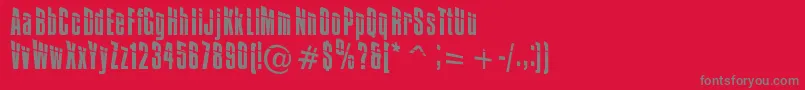 Impos+30 Font – Gray Fonts on Red Background