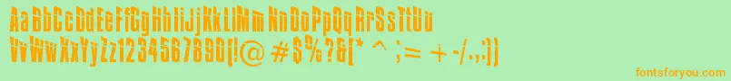 Impos+30 Font – Orange Fonts on Green Background