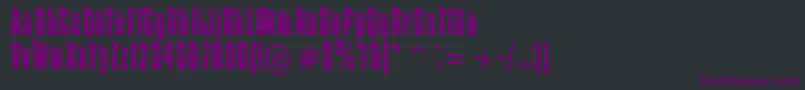 Impos+30 Font – Purple Fonts on Black Background