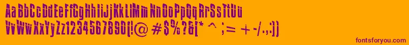 Impos+30 Font – Purple Fonts on Orange Background
