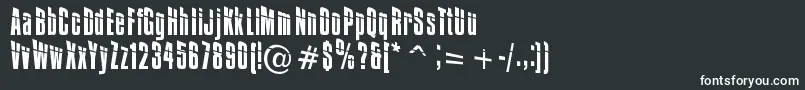 フォントImpos+30 – 黒い背景に白い文字