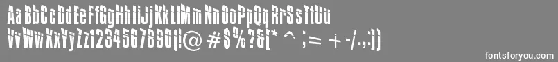 フォントImpos+30 – 灰色の背景に白い文字