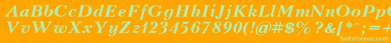 KudrashovcttBolditalic Font – Green Fonts on Orange Background