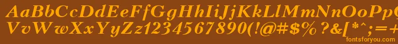 KudrashovcttBolditalic Font – Orange Fonts on Brown Background