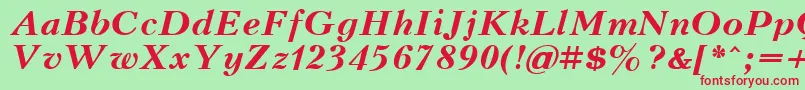 KudrashovcttBolditalic Font – Red Fonts on Green Background