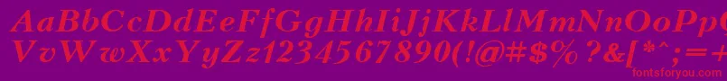 KudrashovcttBolditalic Font – Red Fonts on Purple Background