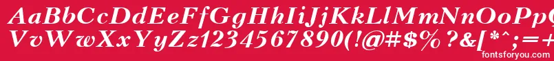 KudrashovcttBolditalic Font – White Fonts on Red Background